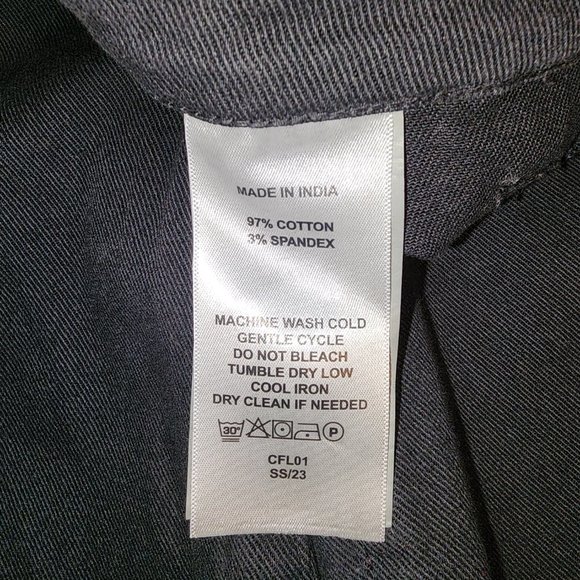 Quince Stretch Cotton Twill Wide-Leg Crop Pant NWOT Black Size 27 - Picture 6 of 7